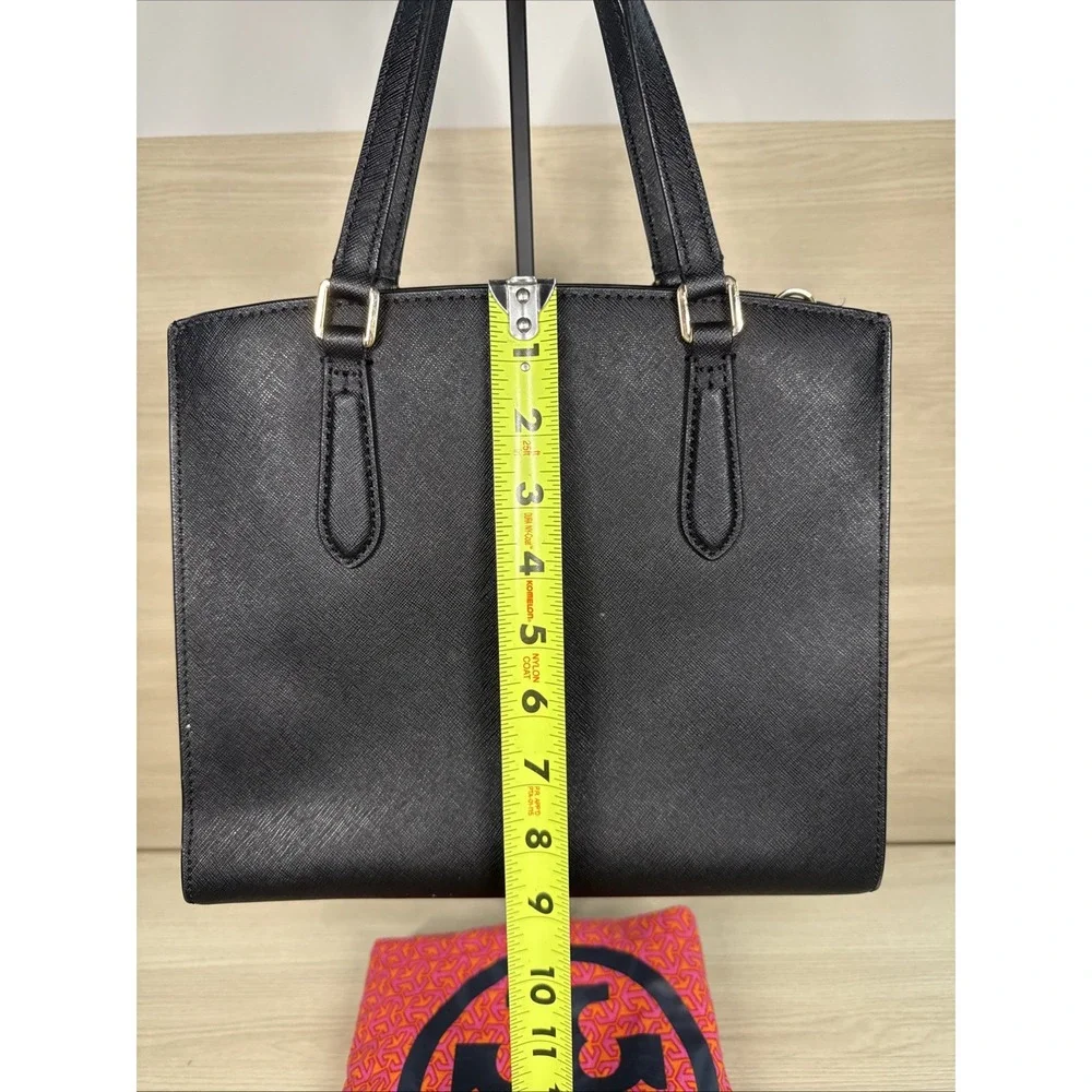 Authentic Tory Burch Emerson Structured Work Satchel Tote‎ Bag Black NO STRAP